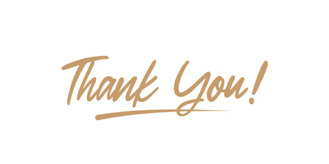 Thank You handwritten isolated on white background. Thank you with simple style like handwritten vector.