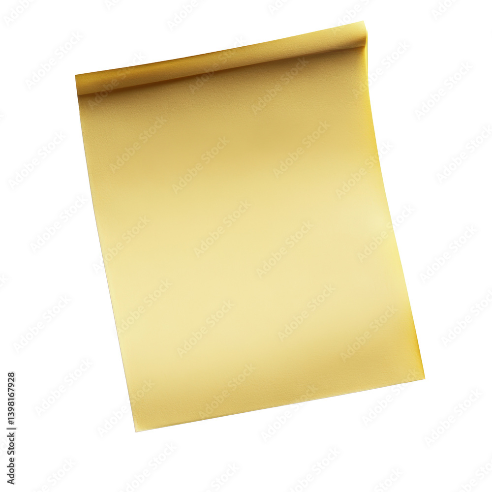 Poster a single piece of paper resting on a black background showcasing its texture and design for creative