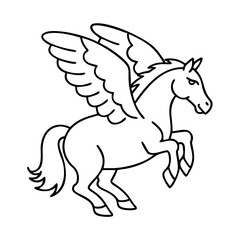 pegasus icon, pegasus vector illustration-simple illustration of pegasus, perfect for pegasus logos and icons