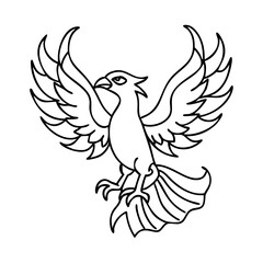 phoenix icon, phoenix vector illustration-simple illustration of phoenix, perfect for phoenix logos and icons