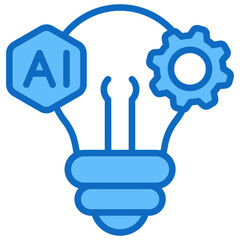 Innovation, Hybrid Work Blue Fill Design Vector Concept