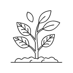 plant growing icon, plant growing vector illustration-simple illustration of plant growing, perfect for plant growing logos and icons