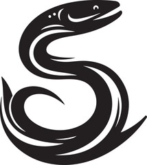 Obraz premium Eel S Shape Logo Vector
