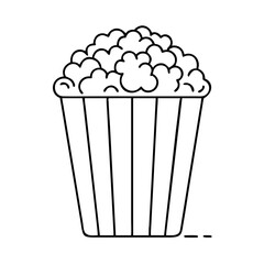 popcorn bucket icon, popcorn bucket vector illustration-simple illustration of popcorn bucket, perfect for popcorn bucket logos and icons
