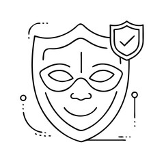 privacy mask icon, privacy mask vector illustration-simple illustration of privacy mask, perfect for privacy mask logos and icons