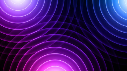 Circle abstract background.modern.minimalist background.Blue, purple, pink, green, yellow, red gradations.circle effect background. Bright and elegant glowing circle lines stacked together