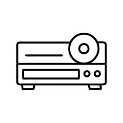 Cd dvd player icon vector illustration for media device and entertainment system