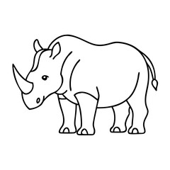 rhino icon, rhino vector illustration-simple illustration of rhino, perfect for rhino logos and icons