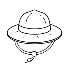 safari hat icon, safari hat vector illustration-simple illustration of safari hat, perfect for safari hat logos and icons