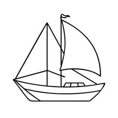 sailboat icon, sailboat vector illustration-simple illustration of sailboat, perfect for sailboat logos and icons