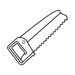 saw icon, saw vector illustration-simple illustration of saw, perfect for saw logos and icons