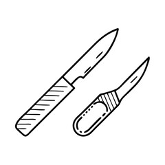scalpel icon, scalpel vector illustration-simple illustration of scalpel, perfect for scalpel logos and icons