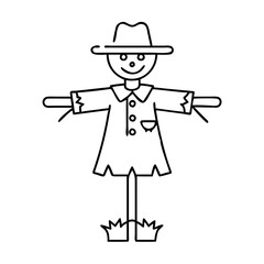 scarecrow icon, scarecrow vector illustration-simple illustration of scarecrow, perfect for scarecrow logos and icons