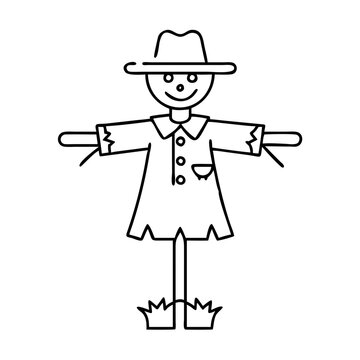 recommend clip art: scarecrow icon, scarecrow vector illustration-simple illustration of scarecrow, perfect for scarecrow logos and icons