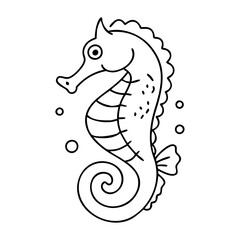seahorse icon, seahorse vector illustration-simple illustration of seahorse, perfect for seahorse logos and icons