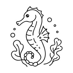 seahorse icon, seahorse vector illustration-simple illustration of seahorse, perfect for seahorse logos and icons