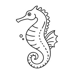 seahorse icon, seahorse vector illustration-simple illustration of seahorse, perfect for seahorse logos and icons