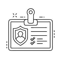 security badge icon, security badge vector illustration-simple illustration of security badge, perfect for security badge logos and icons