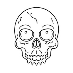 skull icon, skull vector illustration-simple illustration of skull, perfect for skull logos and icons