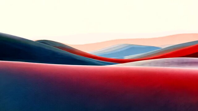 Colorful desert dunes sunrise; scenic landscape background for design