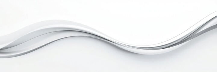 White background featuring a sleek wave design in the center,  stylish,  wave
