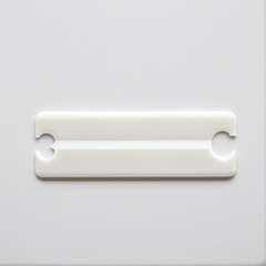 Minimalist Object in White: A Rectangular Piece with Semicircular Cutouts Sits Cleanly on a Smooth, Light Background.