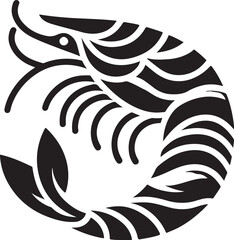Obraz premium Shrimp Logo Vector