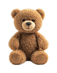 Fototapeta premium Cute plush toy cozy environment front view comfort concept. Isolated on transparent background, png.