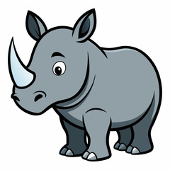 Naklejka premium rhino vector illustration