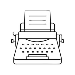 typewriter icon, typewriter vector illustration-simple illustration of typewriter, perfect for typewriter logos and icons