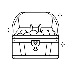 treasure chest icon, treasure chest vector illustration-simple illustration of treasure chest, perfect for treasure chest logos and icons