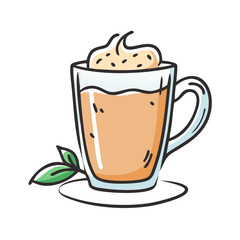 chai latte icon, chai latte vector illustration-simple illustration of chai latte, perfect for chai latte logos and icons