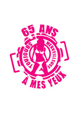 65 ans toujours merveilleuse tampon anniversaire