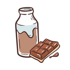 chocolate milk icon, chocolate milk vector illustration-simple illustration of chocolate milk, perfect for chocolate milk logos and icons