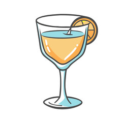 cocktail glass icon, cocktail glass vector illustration-simple illustration of cocktail glass, perfect for cocktail glass logos and icons