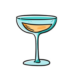 cocktail glass icon, cocktail glass vector illustration-simple illustration of cocktail glass, perfect for cocktail glass logos and icons