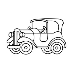 vintage car icon, vintage car vector illustration-simple illustration of vintage car, perfect for vintage car logos and icons