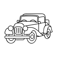 vintage car icon, vintage car vector illustration-simple illustration of vintage car, perfect for vintage car logos and icons