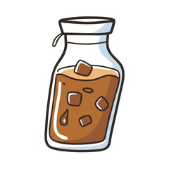cold brew coffee icon, cold brew coffee vector illustration-simple illustration of cold brew coffee, perfect for cold brew coffee logos and icons