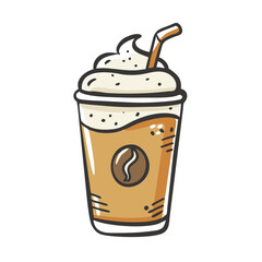 frappuccino icon, frappuccino vector illustration-simple illustration of frappuccino, perfect for frappuccino logos and icons
