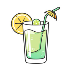 gin fizz icon, gin fizz vector illustration-simple illustration of gin fizz, perfect for gin fizz logos and icons