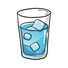 glass of water with ice icon, glass of water with ice vector illustration-simple illustration of glass of water with ice, perfect for glass of water with ice logos and icons