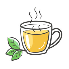 herbal tea icon, herbal tea vector illustration-simple illustration of herbal tea, perfect for herbal tea logos and icons