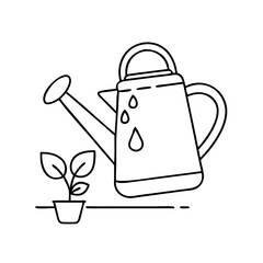 watering can icon, watering can vector illustration-simple illustration of watering can, perfect for watering can logos and icons