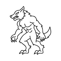 werewolf icon, werewolf vector illustration-simple illustration of werewolf, perfect for werewolf logos and icons