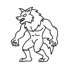 werewolf icon, werewolf vector illustration-simple illustration of werewolf, perfect for werewolf logos and icons