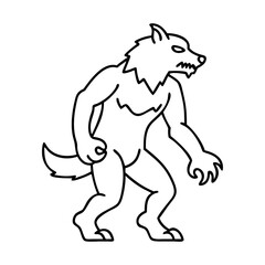werewolf icon, werewolf vector illustration-simple illustration of werewolf, perfect for werewolf logos and icons