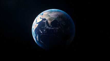 Fototapeta premium Pixelated Earth In Space