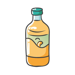 kombucha bottle icon, kombucha bottle vector illustration-simple illustration of kombucha bottle, perfect for kombucha bottle logos and icons