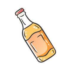 kombucha bottle icon, kombucha bottle vector illustration-simple illustration of kombucha bottle, perfect for kombucha bottle logos and icons